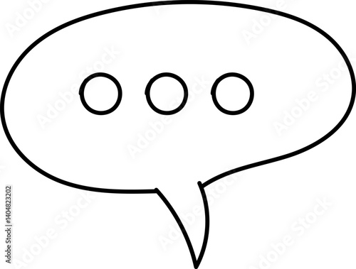 Chat Message Line Icon Set. Speech Bubble, Dialogue, chatting box, message box Talk chat thin conversation dialog symbols. Balloon doodle style of thinking sign symbol. Voice message comic cloud.