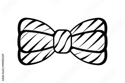 black and white bow tie on white clip art preview