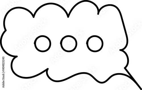 Chat Message Line Icon Set. Speech Bubble, Dialogue, chatting box, message box Talk chat thin conversation dialog symbols. Balloon doodle style of thinking sign symbol. Voice message comic cloud.