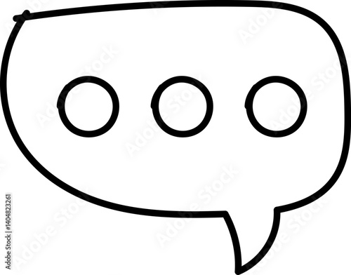 Chat Message Line Icon Set. Speech Bubble, Dialogue, chatting box, message box Talk chat thin conversation dialog symbols. Balloon doodle style of thinking sign symbol. Voice message comic cloud.