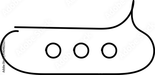 Chat Message Line Icon Set. Speech Bubble, Dialogue, chatting box, message box Talk chat thin conversation dialog symbols. Balloon doodle style of thinking sign symbol. Voice message comic cloud.