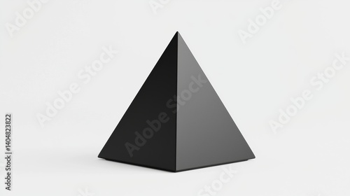 Free Download A black pyramid sits on a white background. - GFXLoad