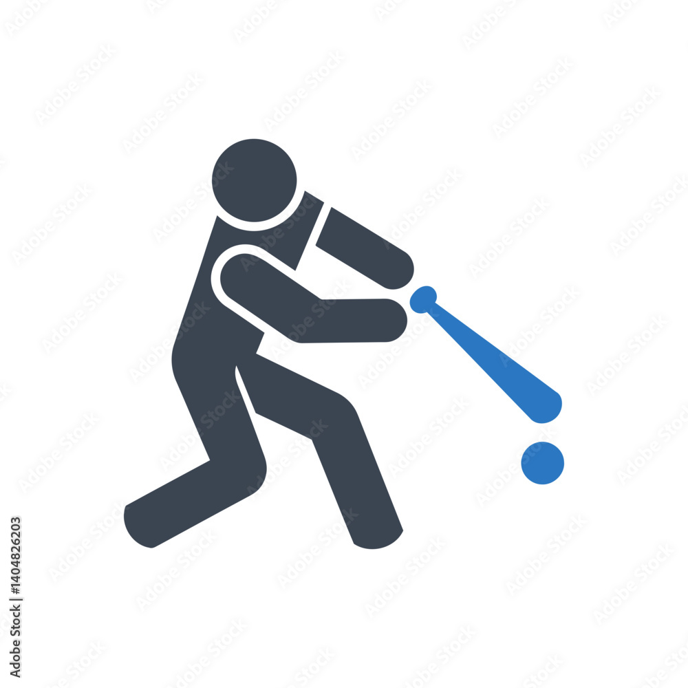 Obraz premium Baseball Batting Icon