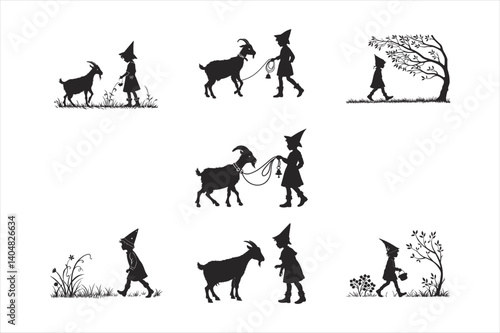 child wirh goat