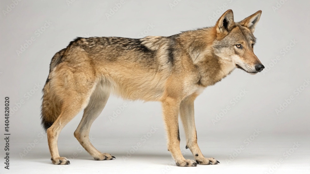 Obraz premium Arabian Wolf on studio background 