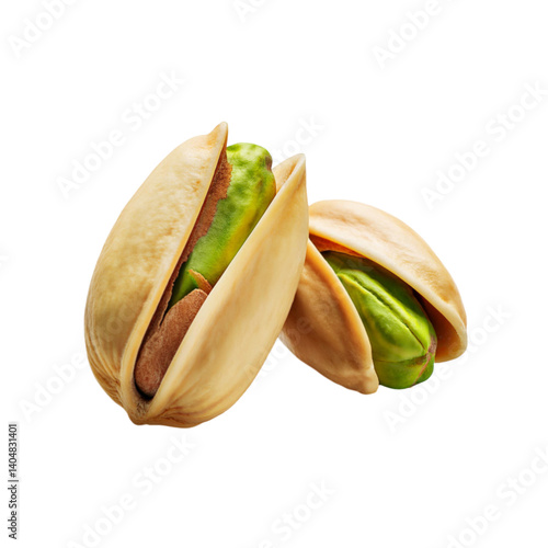 Fresh pistachio on transparent background