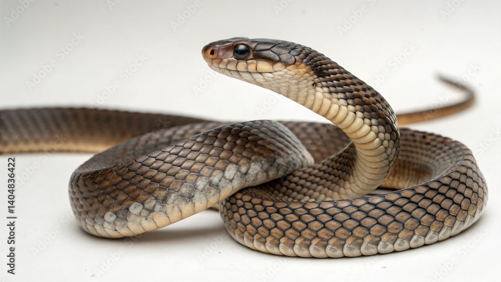 Fototapeta premium Arafura File Snake on studio background 