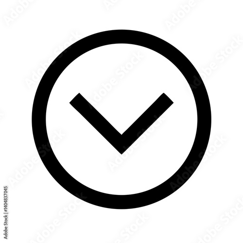 Chevron Down Icon Vector Illustration