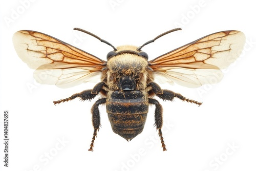 Wallpaper Mural Detailed Bee Specimen:  A Striking Close-Up Study in Naturalistic Style Torontodigital.ca