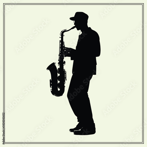 Saxophone Silhouette, Jazz Melody