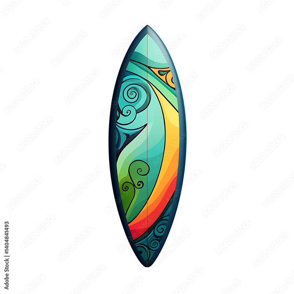 Stylish Surfboard with Patterns Stylish Surfboard with Patterns