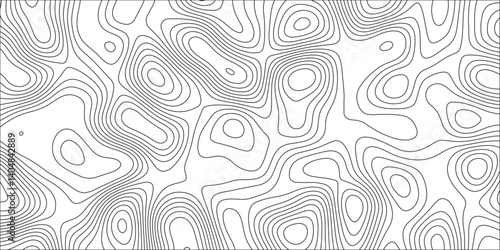 White wave paper curved reliefs abstract background, Abstract topographic contours map background.The concept of conditional geographical pattern and topography. Vector illustration. 
