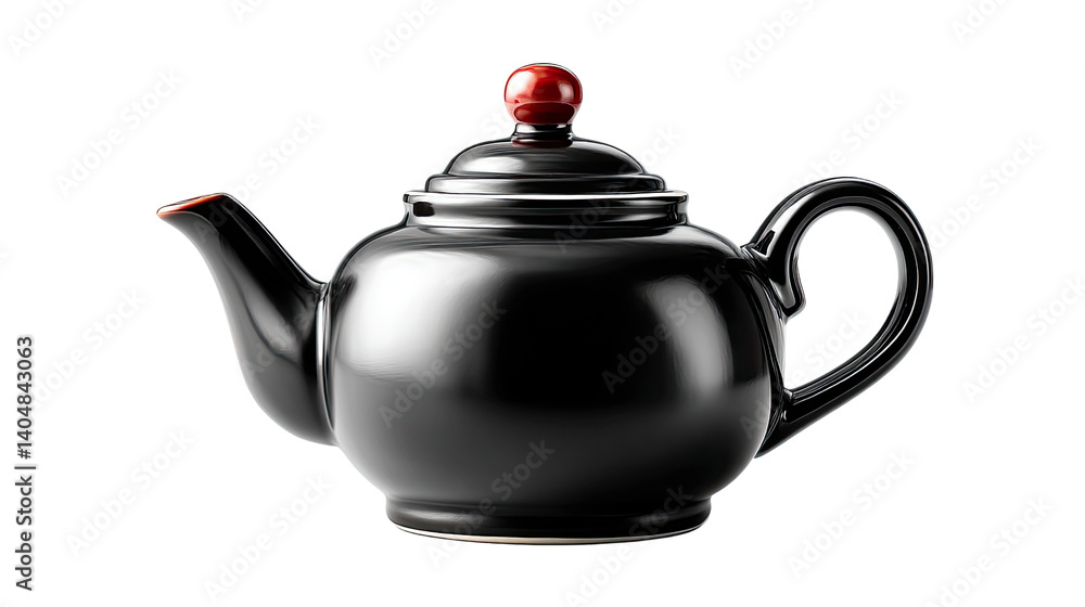 Elegant Black Teapot: A sleek and stylish black teapot, featuring a glossy finish and a touch of elegance. The minimalist design evokes a sense of sophistication and warmth. Elegant Black Teapot: A sleek and stylish black teapot, featuring a glossy finish and a touch of elegance. The minimalist design evokes a sense of sophistication and warmth.
