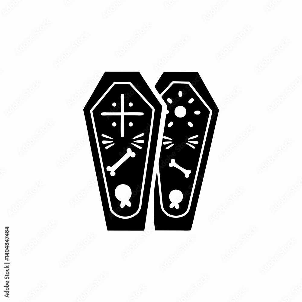 Obraz premium creative details Open Tomb Icon Vector Illustration