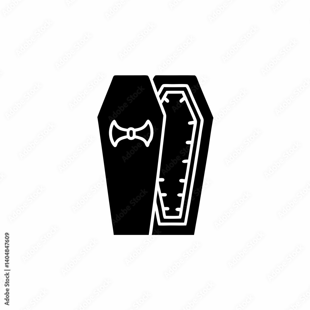 Obraz premium creative details Open Tomb Icon Vector Illustration