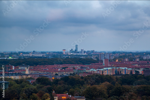 Fast Moving Clouds in Malmo Sweden  Over Urban Skyline