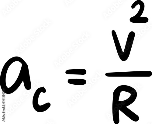 Circular motion Physics formulas illustration
