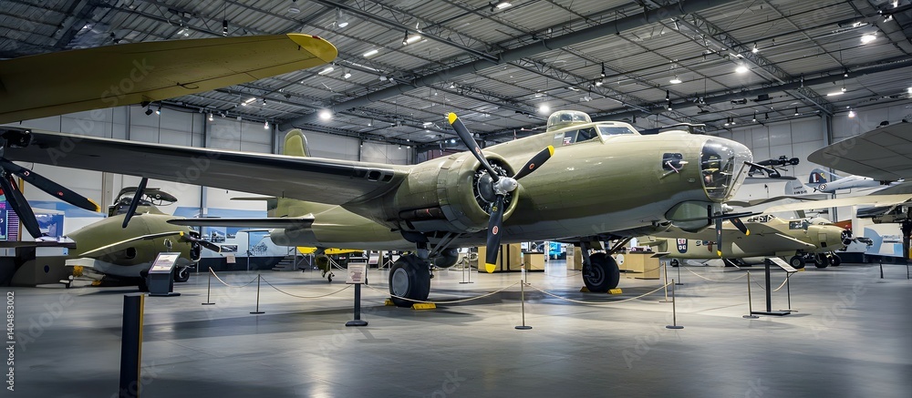 WWII plane in a museum