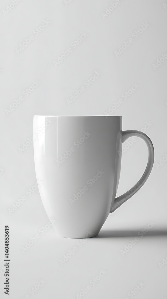 Obraz premium Empty white mug on plain white background (1)