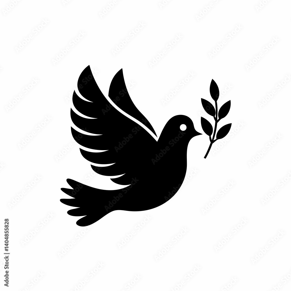 Fototapeta premium creative details Peace Dove Icon Vector Illustration