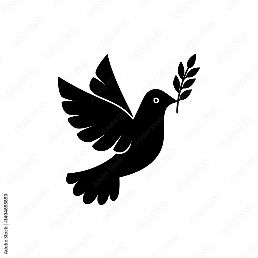 Fototapeta premium creative details Peace Dove Icon Vector Illustration