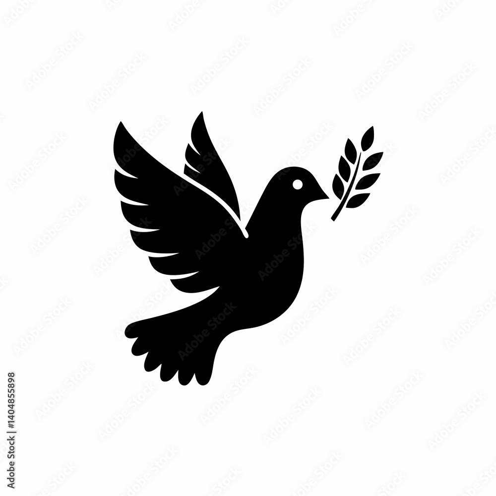 Fototapeta premium creative details Peace Dove Icon Vector Illustration