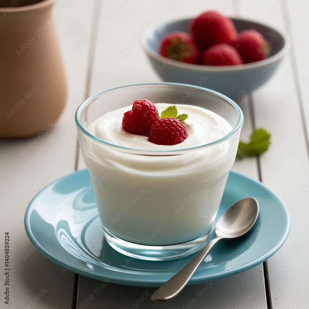 yogurt with strawberries yogurt with strawberries