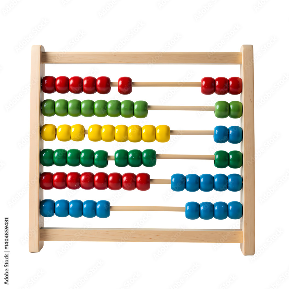 Kids Abacus: Early Math Toy on Transparent background Kids Abacus: Early Math Toy on Transparent background