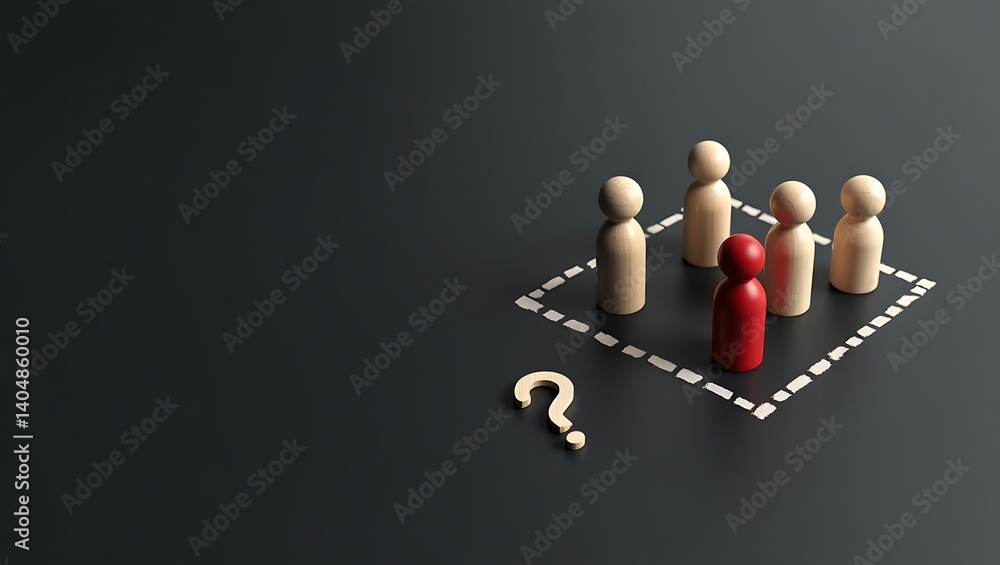 Obraz premium Team Dynamics and Leadership Symbolic Representation of Collaboration and Decision-Making