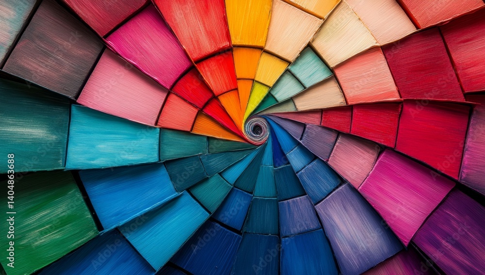 Fototapeta premium Colorful spiral color swatches