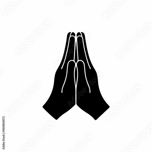 creative details Prayer Hands Icon Vector Illustration