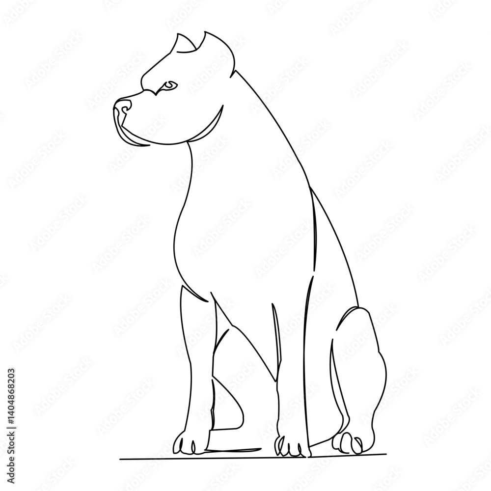 One continuous single drawing line art flat doodle dog, animal, pet, cute, canine, purebred, terrier. Isolated image hand draw contour on a white background
One continuous single drawing line art flat doodle dog, animal, pet, cute, canine, purebred, terrier. Isolated image hand draw contour on a white background