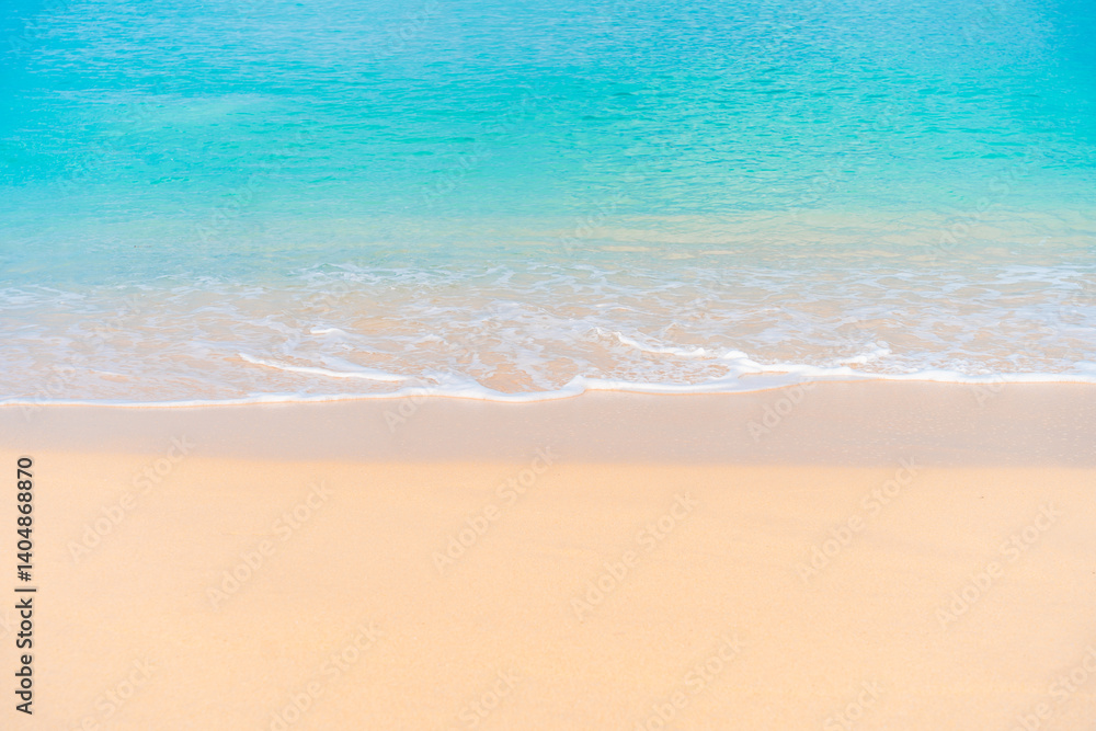 Peaceful tropical beach with turquoise water and soft white sand. Perfect summer vacation background. Peaceful tropical beach with turquoise water and soft white sand. Perfect summer vacation background.