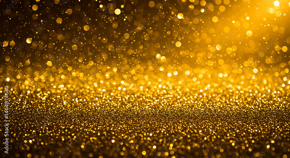 Golden Glitter: Shimmering Light and Depth AI Generated Golden Glitter: Shimmering Light and Depth AI Generated