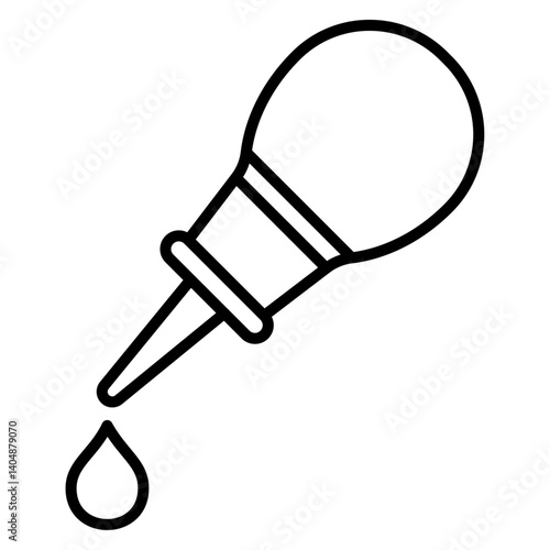 baby nasal aspirator icon Simple outline vector logo