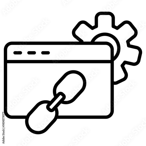 Backlink icon Simple outline vector logo