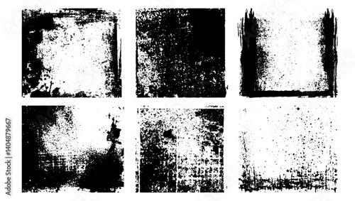 Glitch distorted grunge layer . Noise destroyed texture Black micro dust isolated on transparent background. Texture grunge background 