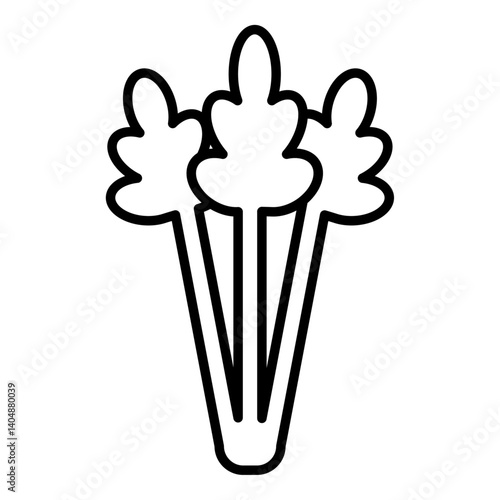 Celery icon Simple outline vector logo