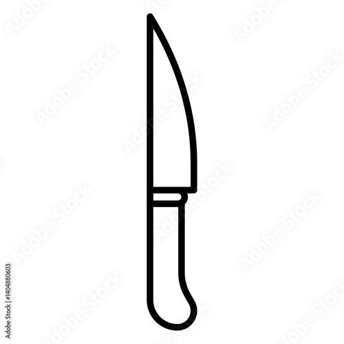 cooking chef knife icon Simple outline vector logo