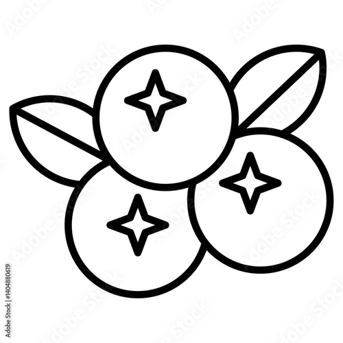 Cranberry icon Simple outline vector logo