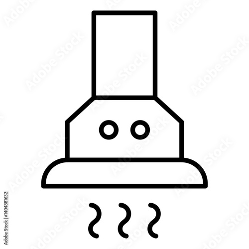 Extractor Hood icon Simple outline vector logo