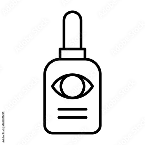 EYE DROP icon Simple outline vector logo