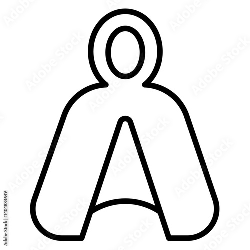 Invisibility Cloak icon Simple outline vector logo