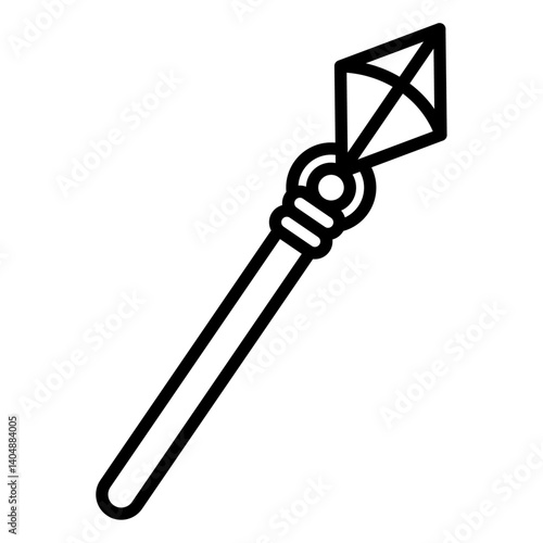 lance icon Simple outline vector logo