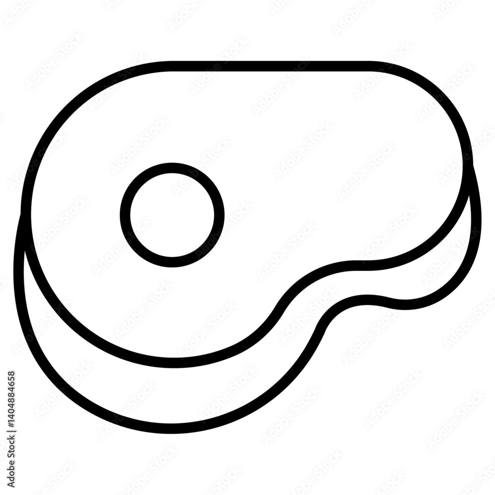 meat icon Simple outline vector logo meat icon Simple outline vector logo