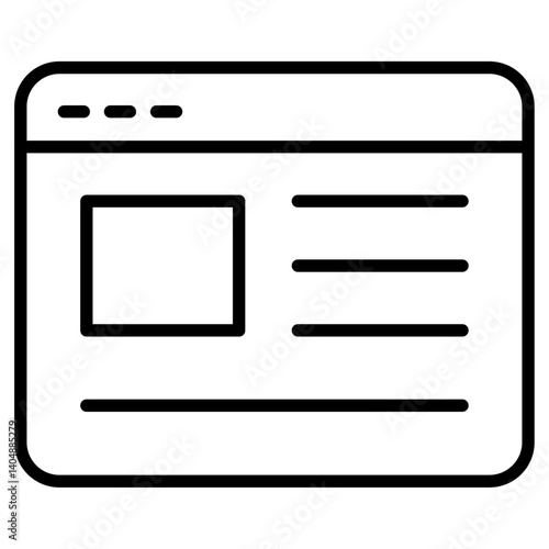 News Feed icon Simple outline vector logo