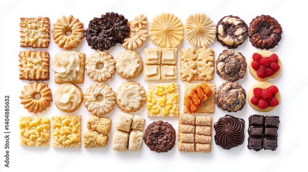 custom made wallpaper toronto digitalAssorted Sweet Treats and Pastries on White Background for Dessert Lovers and Bakers