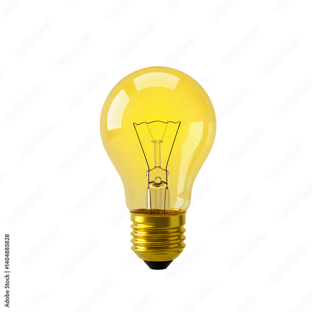 Bright Idea: Glowing Lightbulb Image on Transparent background Bright Idea: Glowing Lightbulb Image on Transparent background