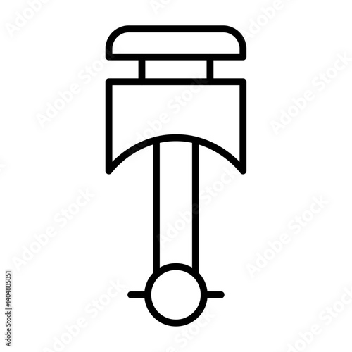 piston icon Simple outline vector logo