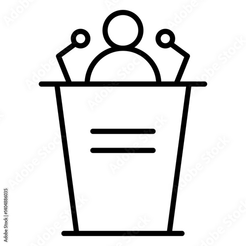 Press conference icon Simple outline vector logo